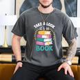 Take a Look It's In a Book Teacher Reading Apparel Men's Comfort Colors T-Shirt Pepper Take a Look It's In a Book Teacher Reading Apparel Men's Comfort Colors T-Shirt Pepper