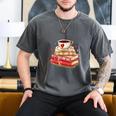 Love Book Coffee Heart Coquette Bow Valentines Day Men's Comfort Colors T-Shirt Pepper