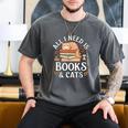 All I Need Is Books And Cats Reading Men's Comfort Colors T-Shirt Pepper All I Need Is Books And Cats Reading Men's Comfort Colors T-Shirt Pepper