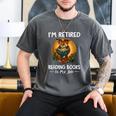 Owl I'm Retired Reading Books Is My Job Men's Comfort Colors T-Shirt Pepper