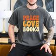 Peace Love Books Men Women Men's Comfort Colors T-Shirt Pepper