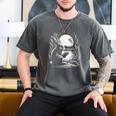 Rabbit Reading Book Full Moon Lake Scenery Men's Comfort Colors T-Shirt Pepper