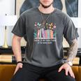 There Is No Such Thing As Too Many Books Reading Teacher Men's Comfort Colors T-Shirt Pepper
