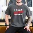 I Read Banned Books Censored Red Stamp Reading Librarian Men's Comfort Colors T-Shirt Pepper