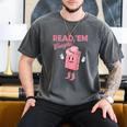 Read 'Em Western Cowgirl Retro Groovy Reading Books Men's Comfort Colors T-Shirt Pepper Read 'Em Western Cowgirl Retro Groovy Reading Books Men's Comfort Colors T-Shirt Pepper