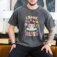 Reading Axolotl Book Lover Wildflowers Men's Comfort Colors T-Shirt Pepper Reading Axolotl Book Lover Wildflowers Men's Comfort Colors T-Shirt Pepper