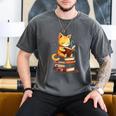 Reading Cat Books Cute Men's Comfort Colors T-Shirt Pepper