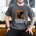 Reading Dragon Easily Distracted By Dragons And Books Men's Comfort Colors T-Shirt Pepper Reading Dragon Easily Distracted By Dragons And Books Men's Comfort Colors T-Shirt Pepper