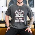 Reading Just A Girl Who Loves Books Men's Comfort Colors T-Shirt Pepper Reading Just A Girl Who Loves Books Men's Comfort Colors T-Shirt Pepper