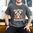 Reading Makes You Hoppier Bunny Book Fans Toddler Kid Men's Comfort Colors T-Shirt Pepper Reading Makes You Hoppier Bunny Book Fans Toddler Kid Men's Comfort Colors T-Shirt Pepper
