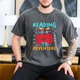 Reading Is A Ticket To Adventure Fun Book Lovers Fun Men's Comfort Colors T-Shirt Pepper Reading Is A Ticket To Adventure Fun Book Lovers Fun Men's Comfort Colors T-Shirt Pepper