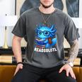 Readsolotl Blue Kawaii Axolotl Book Lover Reading Men's Comfort Colors T-Shirt Pepper