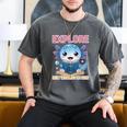 Readsolotl Kawaii Axolotl Book Lover Reading Men's Comfort Colors T-Shirt Pepper