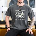 Retro Libraries Are For Everyone Racoon Reading Book Lover Men's Comfort Colors T-Shirt Pepper Retro Libraries Are For Everyone Racoon Reading Book Lover Men's Comfort Colors T-Shirt Pepper