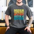 Retro Never Underestimate The Power Of a Boy With a Book Men's Comfort Colors T-Shirt Pepper