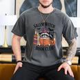 Salem WItch Book Club Halloween Raccoon Witch Reading Book Men's Comfort Colors T-Shirt Pepper Salem WItch Book Club Halloween Raccoon Witch Reading Book Men's Comfort Colors T-Shirt Pepper