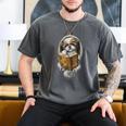 Shih Tzu Book How To Train Your Human Funny Dog Motif Men's Comfort Colors T-Shirt Pepper