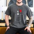 Skeleton Books Read Book Reading Librarian Across America Men's Comfort Colors T-Shirt Pepper