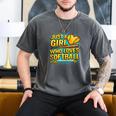 Softball Just A Girl Comic Book Style Graphic For Teens Men's Comfort Colors T-Shirt Pepper