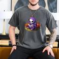 Spooky Grim Reaper Reading A Book Cute Creepy Halloween Men's Comfort Colors T-Shirt Pepper