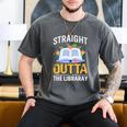 Straight Outta The Library Book Lover Men Women Premium Tri-Blend Men's Comfort Colors T-Shirt Pepper