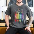Subtle Floral Foxglove Daisy Tulip Book Lover Men's Comfort Colors T-Shirt Pepper