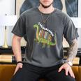 Teachersaurus Dinosaur Teachers Dino Reading Book Librarian Men's Comfort Colors T-Shirt Pepper