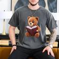 Teddy Bear Reading a Book Men's Comfort Colors T-Shirt Pepper