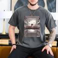 Totally Weird Tees Cat Library Book Reading Literary Men's Comfort Colors T-Shirt Pepper