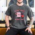 Valentines Day Book Read Your Heart Out Women Men Kids Men's Comfort Colors T-Shirt Pepper