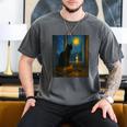 Van Gogh Starry Night Art Cat And Book Lovers Men's Comfort Colors T-Shirt Pepper