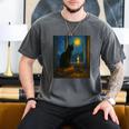 Van Gogh Starry Night Art Cat And Book Lovers Premium Tri-Blend Men's Comfort Colors T-Shirt Pepper Van Gogh Starry Night Art Cat And Book Lovers Premium Tri-Blend Men's Comfort Colors T-Shirt Pepper