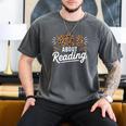 Wild About Reading Books Reader Lover Bookworm Leopard Print Men's Comfort Colors T-Shirt Pepper Wild About Reading Books Reader Lover Bookworm Leopard Print Men's Comfort Colors T-Shirt Pepper