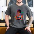 Woman Reading Book Lover Geometric Girl Afro History Men's Comfort Colors T-Shirt Pepper