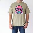 Adorable Book Lover Octopus With Reading Glasses Cute Men's Comfort Colors T-Shirt Khaki Adorable Book Lover Octopus With Reading Glasses Cute Men's Comfort Colors T-Shirt Khaki