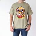 Adorable Book Lover Ostrich With Reading Glasses Cute Men's Comfort Colors T-Shirt Khaki