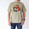 Adorable Book Lover Salmon With Reading Glasses Cute Men's Comfort Colors T-Shirt Khaki