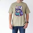 Adorable Book Lover Valkyrie With Reading Glasses Cute Men's Comfort Colors T-Shirt Khaki