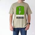 Alien Avoids Humans Sarcastic Introvert Humor Men's Comfort Colors T-Shirt Khaki