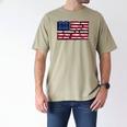 America US Flag Books Library Reading For Book Lover Reader Men's Comfort Colors T-Shirt Khaki