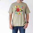 Back To School Checkered Book Pencil Groovy Teacher Student Men's Comfort Colors T-Shirt Khaki