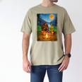 Bigfoot And Alien Reading Books Campfire Halloween Men's Comfort Colors T-Shirt Khaki Bigfoot And Alien Reading Books Campfire Halloween Men's Comfort Colors T-Shirt Khaki