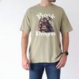 Book Dragon Book Lover Bookworm Book Reader Librarian Men's Comfort Colors T-Shirt Khaki