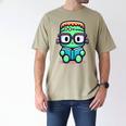 Book Lover Frankenstein's Monster With Reading Glasses Men's Comfort Colors T-Shirt Khaki Book Lover Frankenstein's Monster With Reading Glasses Men's Comfort Colors T-Shirt Khaki