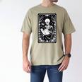 Book Lover The Reader Tarot Card Skeleton Reading Men's Comfort Colors T-Shirt Khaki Book Lover The Reader Tarot Card Skeleton Reading Men's Comfort Colors T-Shirt Khaki