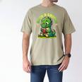 Book A Saurus Bookasaurus Dinosaur Book Girls Boys Toddler Men's Comfort Colors T-Shirt Khaki