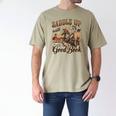 Bookish Retro Western Cowgirl Texas Book Lover Novel Reader Men's Comfort Colors T-Shirt Khaki