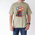 Books Fireworks 4th Of July Bookworm Patriotic Reader Men's Comfort Colors T-Shirt Khaki