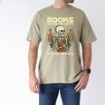 Books Make Me Happy Skeleton Read Reading Librarian Book Men's Comfort Colors T-Shirt Khaki Books Make Me Happy Skeleton Read Reading Librarian Book Men's Comfort Colors T-Shirt Khaki