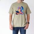 Bookworm Book Lover Women Girls Dragon Reading Men's Comfort Colors T-Shirt Khaki